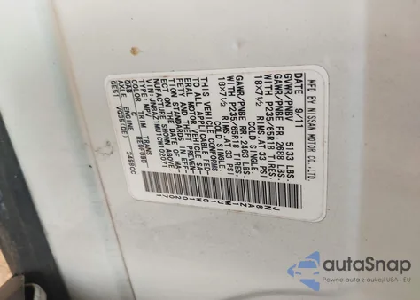 2012 Nissan Murano Sl from USA, damaged, VIN JN8AZ1MU1CW102071
